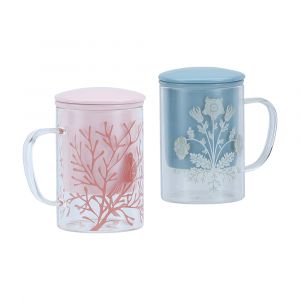 Charmie Glass With Lid + Infuser Multicolor