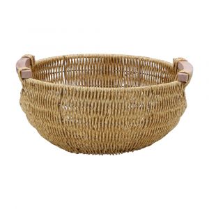 Rổ Đựng Đồ Nhựa PE TMISU Màu Gỗ Tự Nhiên W30xD28xH12.5Cm