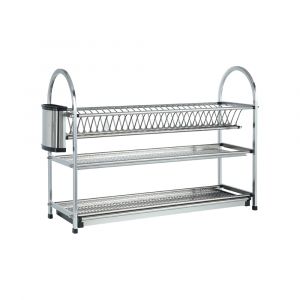 ABBIT Steel Dish Rack Silver W80.5xD27xH55.5 Cm