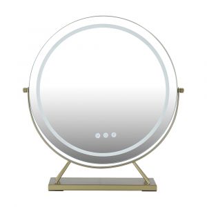 Gương Để Bàn Sắt FREYA Màu Vàng Kim W44xD10xH46.5Cm