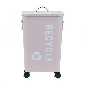 LIDIN Dust bin with lid+wheel 13L PK