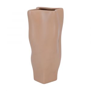Lọ Hoa CAREY Màu Nâu Nhạt Cao 32.5cm