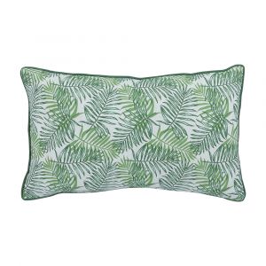 Gối Tựa Vải Cotton SUMMER PALM Màu Xanh Lá W30xD50xCm