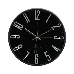 RIGHTTIME Plastic Wall Clock Black W30.5xD4.1xH30.5 Cm