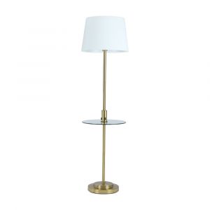 Worral Floor Lamp + Shelf + Usb White