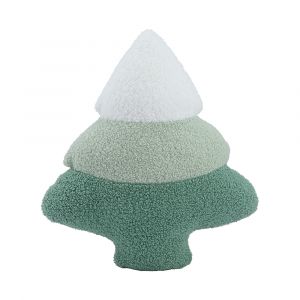 LET IT SNOW Polyester Cushion Green W40xD46xH10 Cm