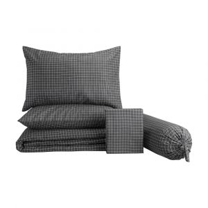 Bog-Parallel King Bedding 6Pcs/Set Dark Grey