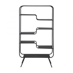 URBEN Black Iron Multi-Purpose Shelf W80xD30xH141Cm