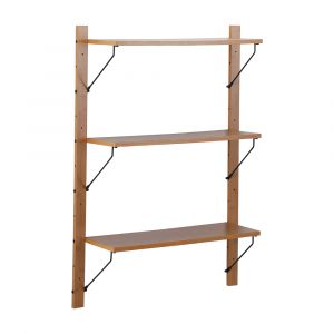 ONITSUKA MDF Wall Shelf Natural Wood W68xD20xH95 Cm