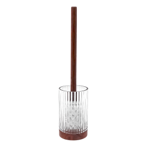 ROMEO Glass Toilet Brush Set Clear W9xD9xH39Cm