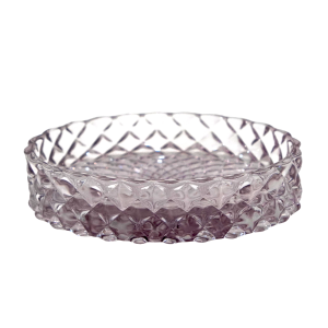 Dĩa Đựng Xà Phòng Thuỷ Tinh JULIET Màu Hồng W13.8xD9.2xH3Cm