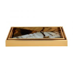 Bộ Khay Đựng Đồ Da PU LUXZO Nhiều Màu W43xD29xH6Cm