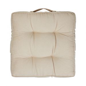 RUBY Synthetic Fiber Chair Cushion Ivory White W45xD45xH10Cm