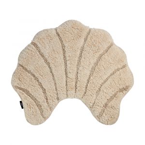 SEATTLE Beige Cotton Fabric Bath Mat W55xD60xH1.5Cm