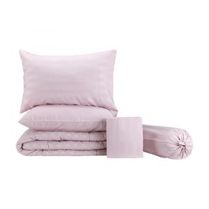 EMLINNY-2 Synthetic Fiber Bedding Set Light Pink Color W185xD200xH30 Cm