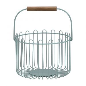 ORINA Metal Storage Basket Light Green Color W26.5xD26.5xH30.6 Cm