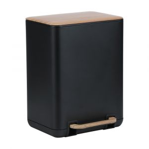 MICA Metal Trash Bin Black W24.1xD21.3xH31.6 Cm