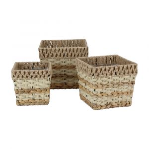 ZARAH Paper Rope Basket Natural Wood W28.5xD28.5xH25.4 Cm
