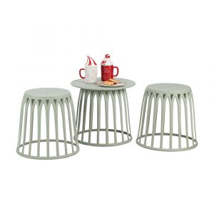 Bàn Cà Phê Nhựa PP SYNNARY Màu Xanh Lá Nhạt W49.5xD49.5xH44 Cm