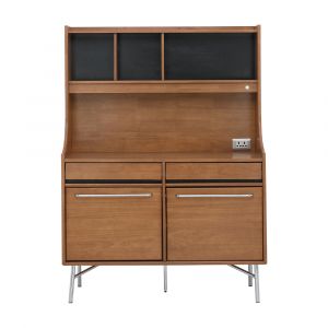ASAHIKAWA Rubber Wood Kitchen Cabinet Brown