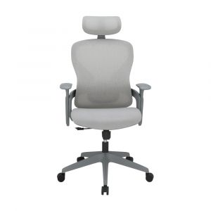SILAS Synthetic Fiber Ergonomic Chair Gray W65xD65xH116.5Cm
