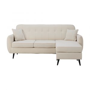 Sofa chữ L vải DAPHNE màu kem