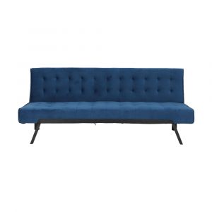 CARLOS Velvet Sofa Bed Dark Blue W180xD80xH77 Cm