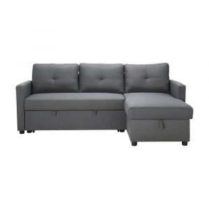 KIARA Polyester Sofa Bed Dark Gray W202xD135xH86 Cm