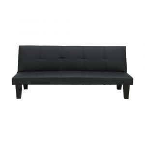 Sofa Giường Da PVC DAY DREAM Màu Đen W163xD74xH68Cm