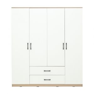 FINCE 4 Doors Wardrobe 160 NT01/WT