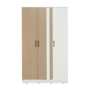 Tủ Quần Áo 3 Cánh Gỗ Công Nghiệp MAGNOLIA/P Màu Trắng W120xD51.5xH200Cm