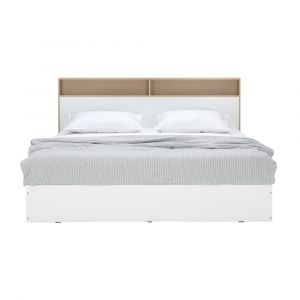 Giường Ngủ Gỗ Công Nghiệp CARNATION/P Màu Trắng 6Ft (W190xD215Cm)