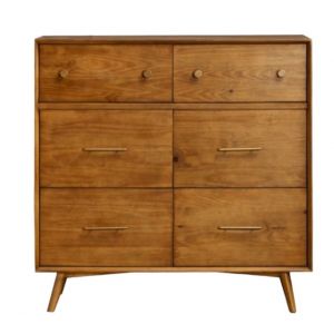 CHESTER Chest of drawers Pinewood Dark wood W100xD40xH100