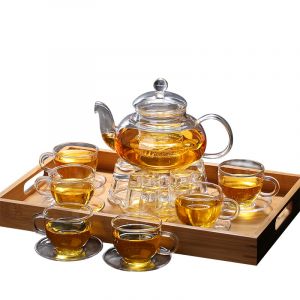 Glass Tea Set Of 6 Cups