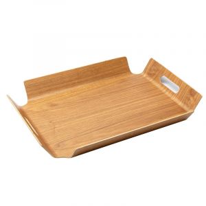 Tea Tray With Yellow Wood Handle