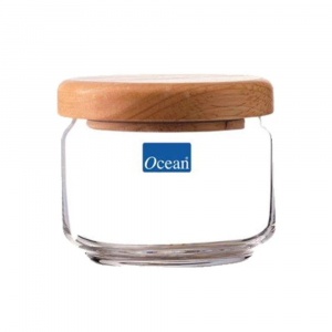 Hũ thủy tinh Pop jar 325ml nắp gỗ