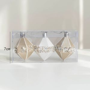 Hộp trái châu viên kim cương 3pcs/H7cm