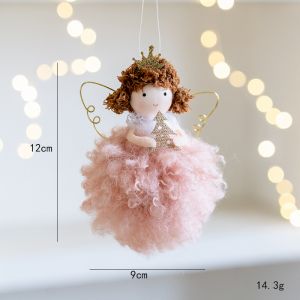 Búp bê thiên thần hồng 10xH12cm