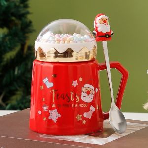 Cốc giáng sinh màu đỏ kèm thìa ông già noel