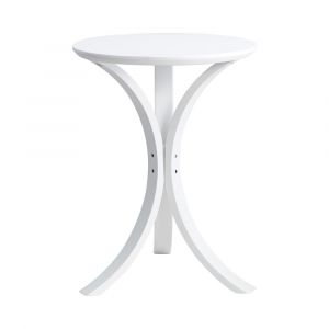 KINGSTON Side table MDF/ Bass wood veneer White H54xDia40