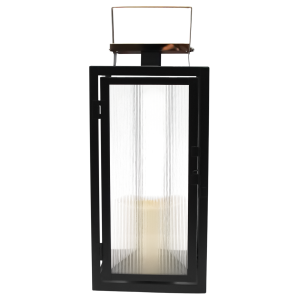 LUCETTA Black Iron Lantern W16xD16xH34.4Cm
