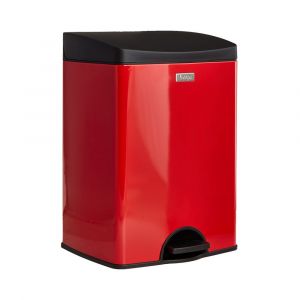 SOJI Waste bin Steel/ Plastic Red D29xW27xH43