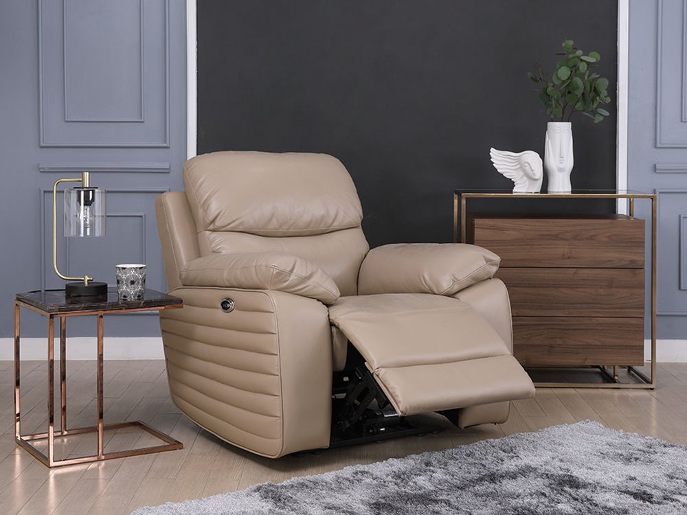 Sofa Chỉnh Điện Da thật MOMENTO Màu Nâu
