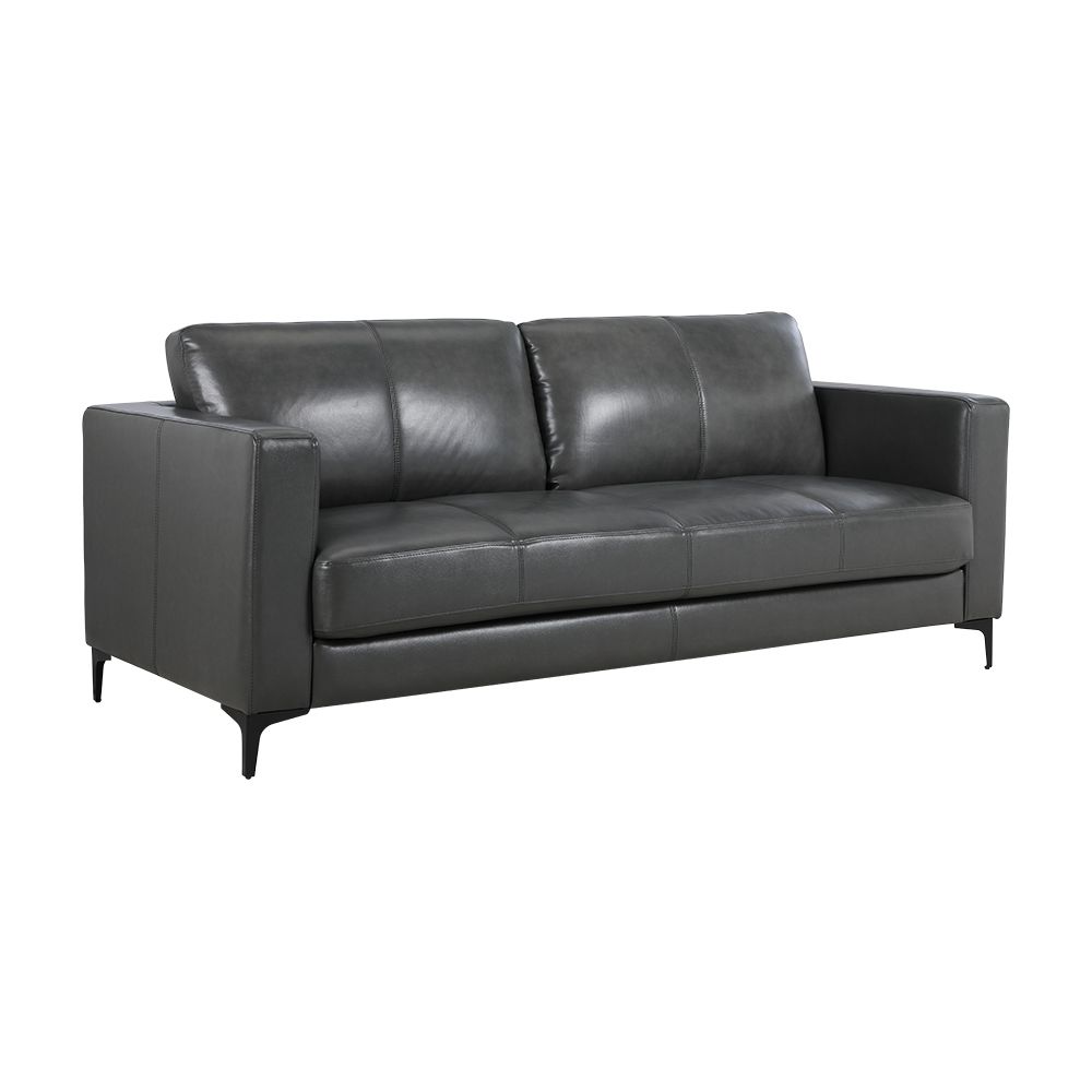 Ảnh góc trái của Sofa Băng Da thật ESPRESSO Màu Xám