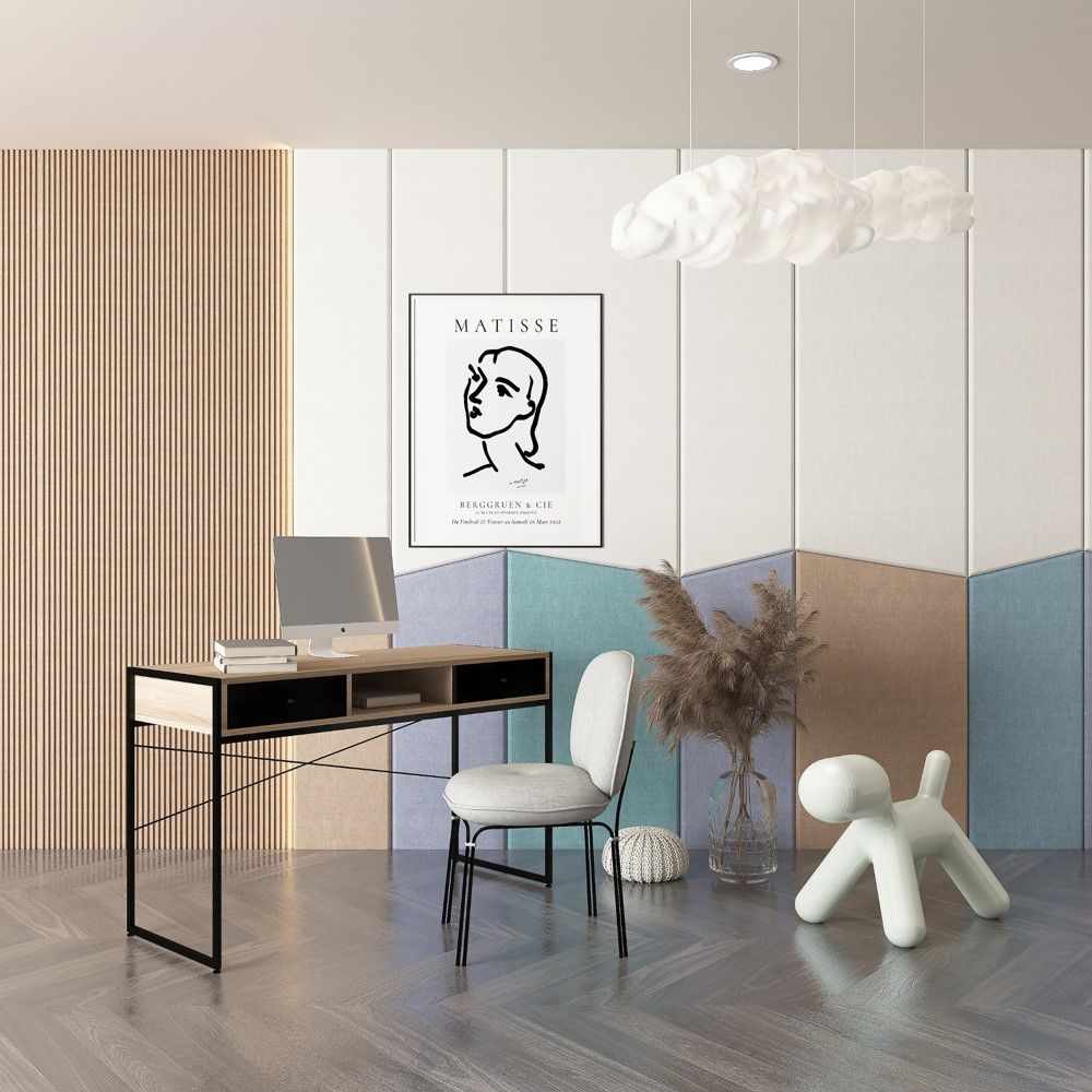Bàn Làm Việc Gỗ Công Nghiệp GREKK Màu Gỗ