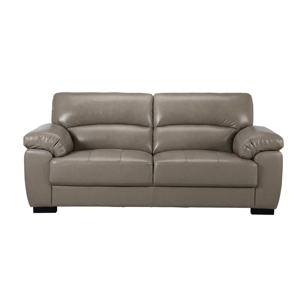 Ảnh chính diện của Sofa Băng Da thật MORETTO Màu Xám