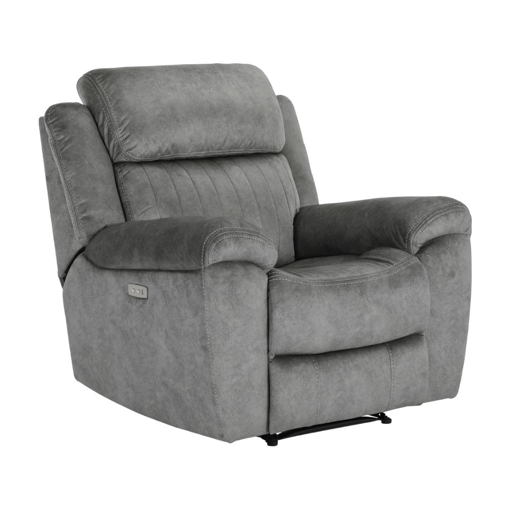 Sofa Chỉnh Điện Vải Cotton LEDGER Màu Xám