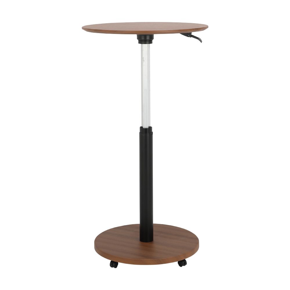 Bàn quầy bar gỗ công nghiệp ROUNDY màu nâu nâng hạ