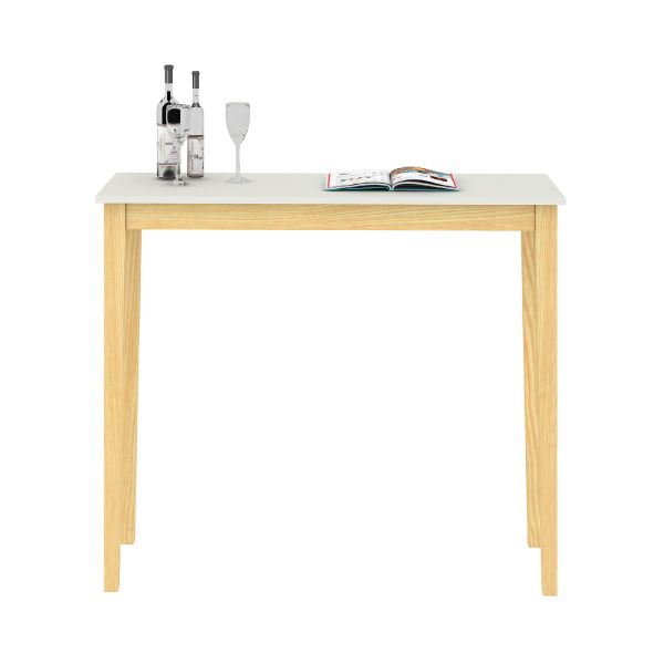 Bàn quầy bar gỗ công nghiệp ZARA màu trắng