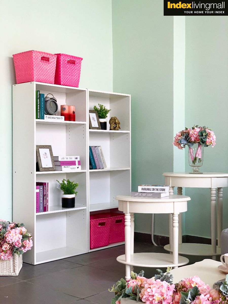 Kệ Sách Gỗ Công Nghiệp H-MORE Màu Trắng